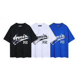 sleeved brand Popular fashion fashion brand mens sleeved and womens couple T-shirts with printed fashion and leisure stars