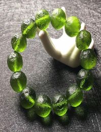 Charm Bracelets Moldavite Bracelet 8mm10mm12mm Energy Jewelry Green Peridot Woman Man Czech Stone Stretch Buddha6706213