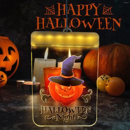 Party Decoration OurWarm Night Lights Halloween Decorations For Kids Room Acrylic Pumpkin Stands Led Happy Craft Supplie