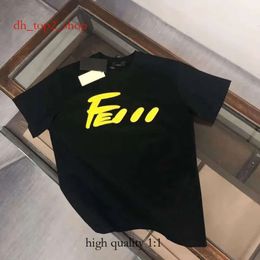 Fendishirt Italy Mens Designer T Shirt Womens Clothes Exclusive Summer T Shirt Tees Goth Short Sleeve Haikyuu Brand Fenndi T-Shirt Fen Shirt 6325