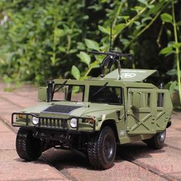 Diecast Model Cars 1 18 Hummer H1 alloy explosion-proof car model Diecasts simulation metal off-road vehicle Armoured car model childrens gift
