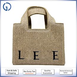 7A quality handmade weave raffias handbag bag Plein Soleil summer for vacation beach mirror quality designer bag