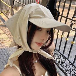 Ball Caps Soild Color Quick-drying Baseball Cap Kpop Style Women Ladies Sun Protection Headscarf Hat Summer Outdoor Sunscreen Beach Hats