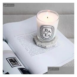 Candles Designer Aromatherapy Candle White Pure Natural Plant Essential Oil Smokeless Fragrance Hand Gift 190G French Scented Includ Dhvnf