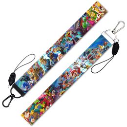 boys childhood anime game dragon Keychain ID Credit Card Cover Pass Mobile Phone Charm Neck Straps Badge Holder Keyring Accessories 1039