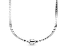 Women S925 Silver Necklaces Moment Designer Lock Clavicle Chain Necklace With Box9938614
