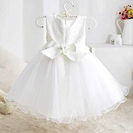 Girl's Dresses Preschool girl clothing white lace decal princess dress for weddings and parties Childrens clothing Childrens birthday girl clothing d240515