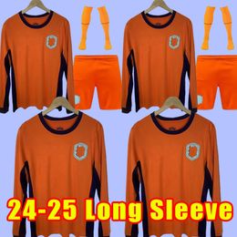 Long Sleeve 2024 Netherlands MEMPHIS soccer jerseys DE JONG Holland DE LIGT WIJNALDUM VAN DIJK Adult men kit sets DUMFRIES football shirt fans player version 2025