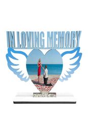 Sublimation Blank Po Frame Decor DIY MDF Wooden Plaque Personalized Festival Gift In Loving Memory Letter Po Frames5407592