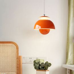Denmark Flower Bud Design Pendant Lamp Modern Luxury Solid Color Bedside Bar Living Dining Room Indoor Decorative Lights
