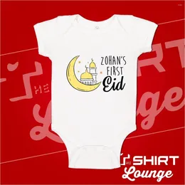 Party Favour Custom My First Eid Baby Bodysuit One Piece Shirt Personalised Gift 1st Islamic Muslim Mu