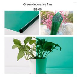 Window Stickers HOHOFILM 50cmx600cm Green Decorative Film Tint Solar House Glass Sticker Christmas Gift Decoration