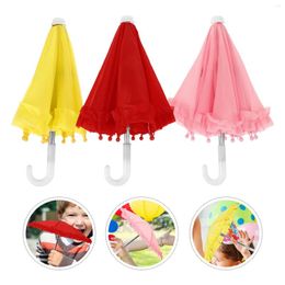 Umbrellas 3 Pcs Lace Toy Umbrella DIY Decor Children Cognitive Plaything Parasol Pograph Prop Iron