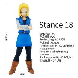 Action Toy Figures 23cm Anime Z Android Standing Figure DBZ Goku Vegeta Super Saiyan Fighting Cell No.17 No. 18 Model Toys Gifts