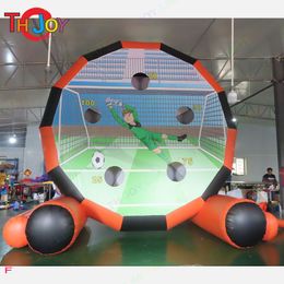 Outdoor Activities 5mH (16.5ft) with 6balls Free door shippings giant inflatable football dart board wholesale double sides inflatables soccer darts carnival game