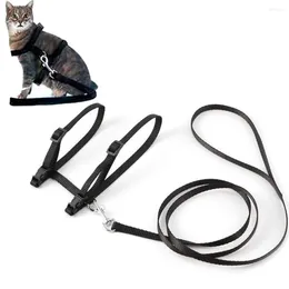 Dog Collars Leash Kitten Rope Puppy Traction Training Cat Collar Adjustable Belt Nylon Harness Pet