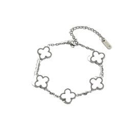 People first choice to go out essential bracelet Lucky Clover Bracelet Colour Fashionable Simple and Versatile Non Fading with Original logo and clfeely