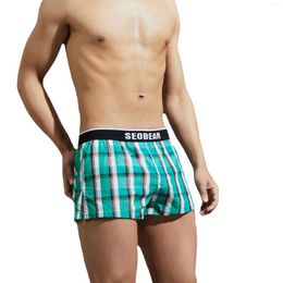 Underpants Youth Fashion Aro Pants For Men Comfortable Checkered Home Boxer Shorts Teenagers Sports Bottom Lingerie Tangas