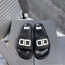 2024 Fashion Designer Sandals Women's Men's Letter Leather Pool Slides Slide sliders sandale with Box Size 35-46