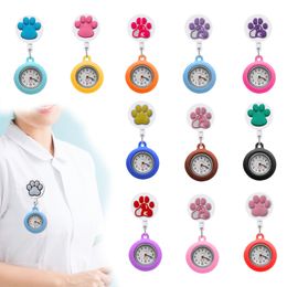 Cat Toys Cute Seal Clip Pocket Watches Brooch Fob For Medical Workers Clip-On Lapel Hanging Nurses Watch Retractable Badge Reel Quartz Otl1Y