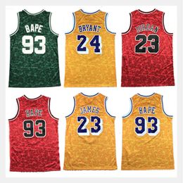 Basketball Jerseys Mens and womens jersey size 23 James 93 Dog Brother basketball uniform embroidered sports vest training uniform loose fitting