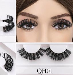 25MM DD Curl Faux Mink Eyelashes Fluffy Long Multilayer Thick Russian False Eyelash 5D Lashes Natural Lash Extension1562543