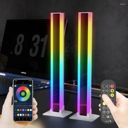 Table Lamps LED Light A Pair RGB Room Decor Abyss Lamp Bluetooth Ambient Night Desktop Mood Lighting For TV PC Gaming Backlight