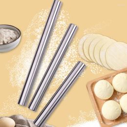 Baking Tools Durable Stainless Steel Rolling Pin Bakers DIY Making Cookie Bread Pizza Noodles Dumplings Non-stick Tool Kitchen Gadgets