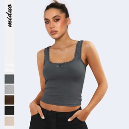 Womens spicy girl bm camisole tank Y2K new product lace pure desire style top bottom knit sweater F51521