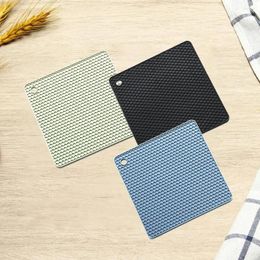 Table Mats 1PC Square Silicone Honeycomb Insulation Mat High-temperature Resistant And Non Slip Household Dining