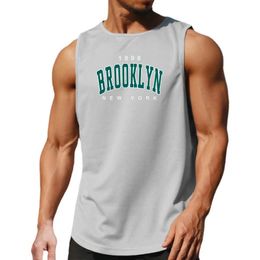 1898 Brooklyn York Printed Summer Fashion Sports Tank Tops Mens Quick Dry Running Vest Mesh Gym Clothing Basketball Jerseys 240507