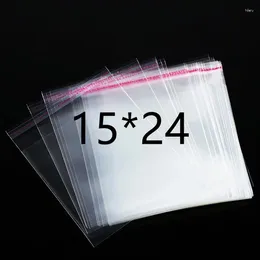 Gift Wrap Clear Resealable Cellophane/BOPP/Poly Bags 15 24cm Transparent Opp Bag Packing Plastic Self Adhesive Seal 24 Cm