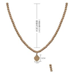Pendant Necklaces Womens Peach Heart Ball Chain Necklace Designer Jewellery Gold/Sier/Rose Bead Complete Brand As Christmas Drop Deliver Dhwow