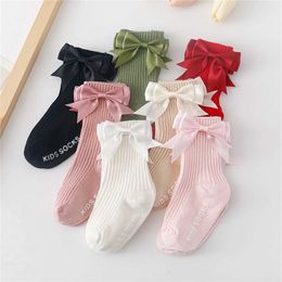 Kids Socks EWODOS Newborn Baby Girl Cute Bow Floor Socks Letter Printed Non slip Preschool Walking Socks Childrens Staff Socks with HandleL2405