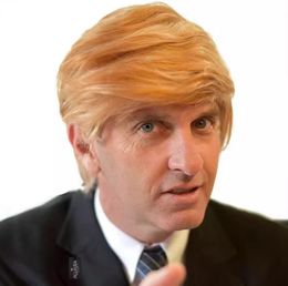 Gold holiday wig men Europe and America trump short hair Trump Trump male wig Presidential masquerade party