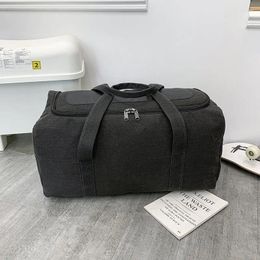 Duffel Bags Large Capacity Canvas Men Travel Bag Hand Luggage Carry On Duffle Cabin Travelling Multifunctional Hangbags Moving
