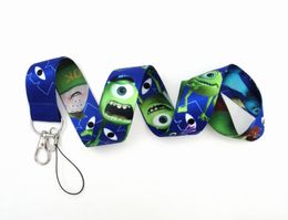 childhood movie film game green monster Keychain ID Credit Card Cover Pass Mobile Phone Charm Neck Straps Badge Holder Keyring Accessories