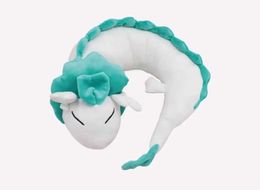 Stuffed Plush Animals Little White Dragon Doll Neck Pillow Animation Peripheral Doll U-shaped Pillow Travel Pillow Childrens Toy Gift B240515