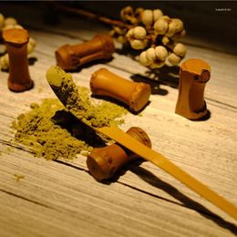 Spoons Matcha Powder Spoon Long Handled Purple Bamboo Tea Utensils Spare Parts