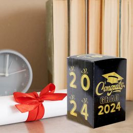 Gift Wrap Black Gold Happy Graduation Candy Box Congrats Grad Packaging Congratulations Graduates For Classmate