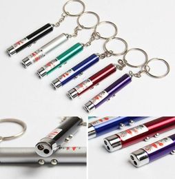 Mini Cat Red Laser Pointer Pen Key Chain Funny LED Light Pet Cat Toys Keychain Pointer Pen Keyring for Cats Training Play Toy6789923
