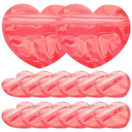Gift Wrap Valentine'S Day Bag Heart Shaped Plastic Bags Candy Treat Self Sealing Clear Storage Pack Pouches