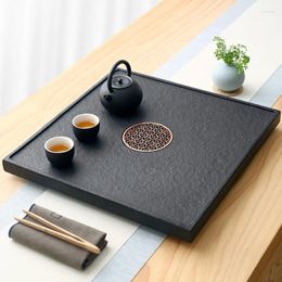 Teaware Sets Square Luxury Tea Tray Chinese Stone Office Minimalist Mini Modern Small Drainage Bandeja Cocina Home Decor GXR35XP