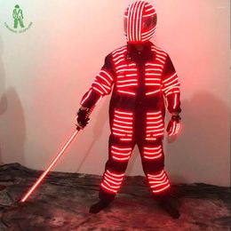 Party Decoration LED Luminous Costume Robot Illuminated Suit For Night Clubs Costumes Ballroom Lighting Clothing Cosplay