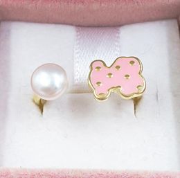 charms jewelry making boho style 925 Sterling silver Bear 14k gold pearl rings for women men girl finger sets bridal wedding b2363807
