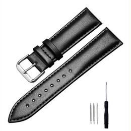 Watch Bands 14mm 16mm 18mm 20mm 22mm leather strap suitable for Samsung Galaxy Huawei GT soft ring Huami Amazfit replacement Q240514