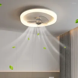 Chandeliers Modern White Fan Light For Living Room Baby Bedroom Kitchen Apartment Circular Shift Rotate Ceiling Low Noise Home