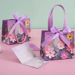 Gift Wrap Wedding Bags Cream Style 3D Cloud Oil Painting Paper Bag For Valentine's Day Birthday Clothing Package Petal Handbag