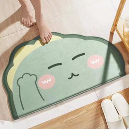 Bath Mats Quick Drying Cartoon Mat Shower Room Pad Anti-slip Entrance Doormat Bathtub Bedside Floor Rug Home Decoration Bathroom