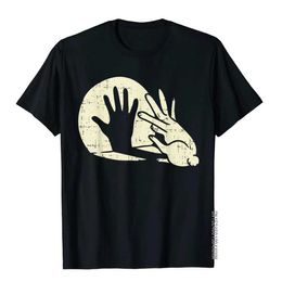 Men's T-Shirts Funny Rabbit Shirt Animal Bunny Lover Shadow Play Pun Gift T-Shirt Slim Fit Tops Shirts Prevailing Cotton Men T Shirt T240515